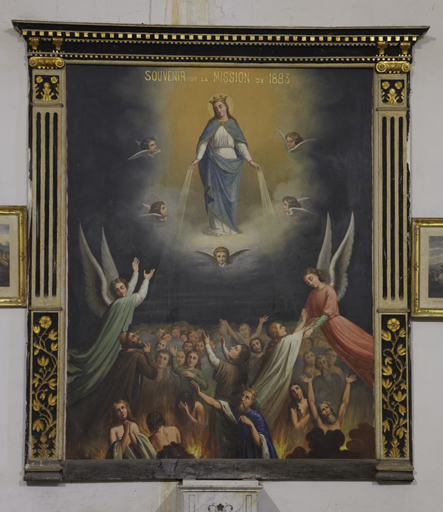 Retable et tableau d'autel : la Vierge délivrant les Âmes du purgatoire