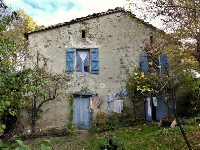 Pignon du bâtiment du logis de la ferme dite Bertrand.