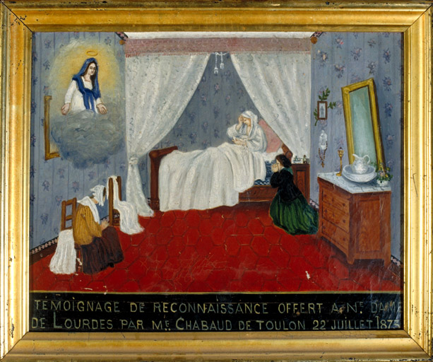 tableau, ex-voto : Demande de guérison d'une femme (N° 10)