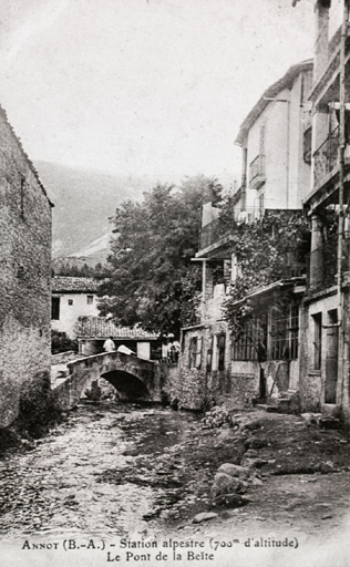 ANNOT (B.-A.) -  station alpestre (700 m d'altitude) / Le pont de la Beïte.