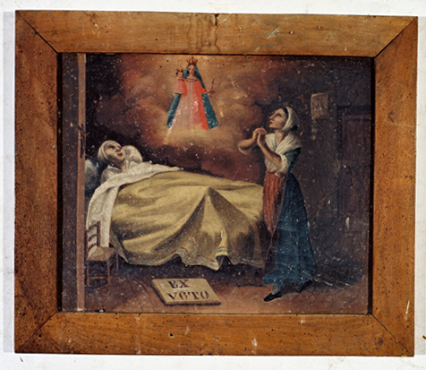 ex-voto, tableau : Demande de guérison d'une femme (N° 3)