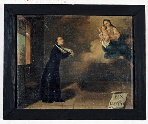 ex-voto, tableau : Demande de guérison d'un prêtre malade