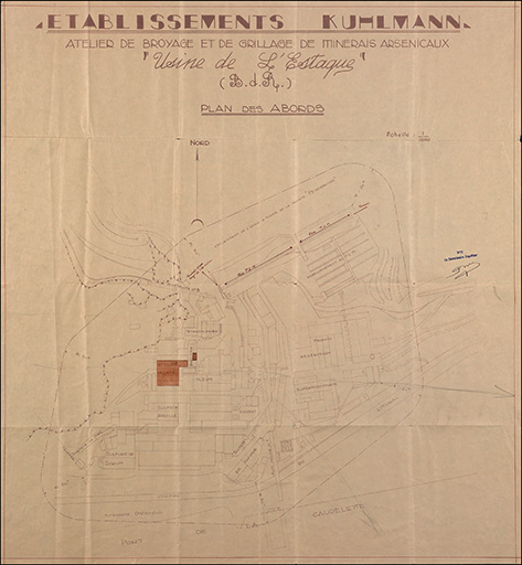 ensemble de fabrication des métaux et ensemble d'industrie chimique : Compagnie des minerais de Rio Tinto, Société des produits chimiques de Marseille-l'Estaque, Osseine Paul Brunon, Mital Cambon et Compagnie, Société minière et métallurgique Penarroya, Société Kuhlmann