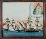 ex-voto, tableau : Combat du corsaire Bavastro