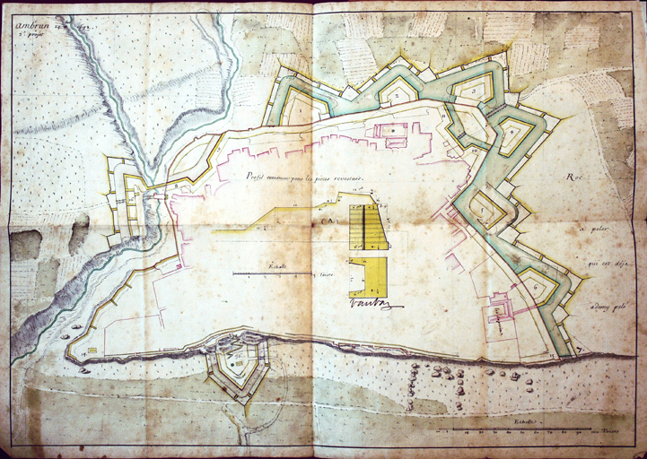 Ambrun. 2e projet. [Plan du second projet Vauban pour Embrun], 14 décembre 1692.
