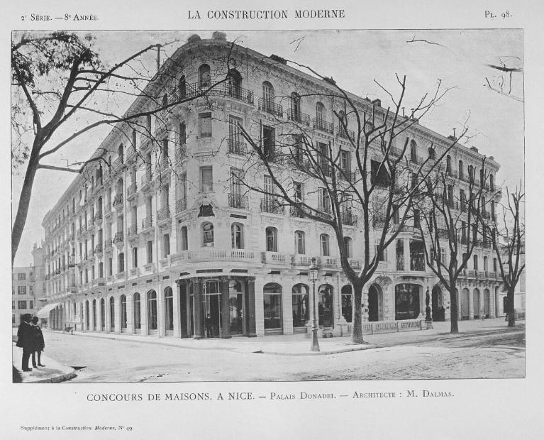 immeubles en série (série de 6) dit Palais Donadei, ayant abrité un temps l'hôtel de voyageurs Concordia