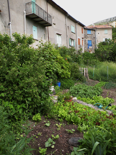 Jardins en contrebas à l'est du village.