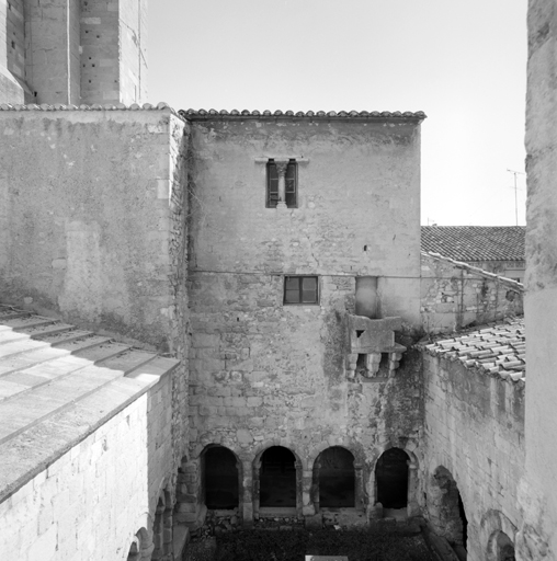 Bâtiment de la salle capitulaire, élévation ouest.