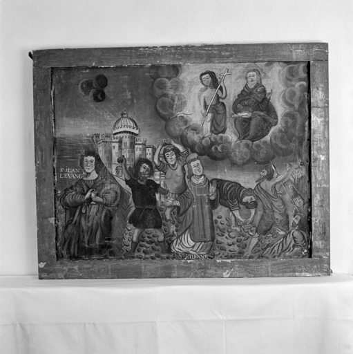 tableau, cadre : Saint Jean et saint Etienne