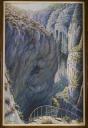 ensemble de six tableaux : paysages des gorges du Verdon, Paysage d'hiver à Combloux (Hte-Savoie)