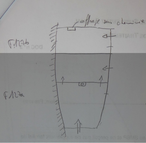 Plan schématique du bâtiment : étage de soubassement (partie non grisée).