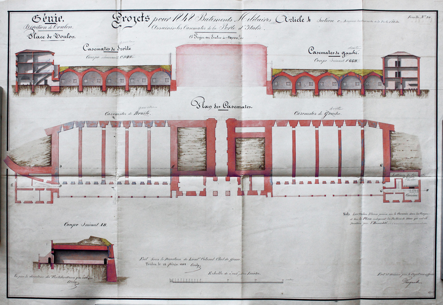 fortification d'agglomération, extension nord-ouest et darse Castigneau