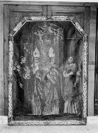 tableau : saint Antoine de Padoue, saint Patrice, saint Eloi et saint Laurent