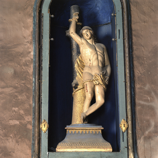 statue (petite nature) : Saint Sébastien