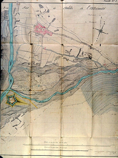 Projet général concernant la construction d'un fort à établir à l'extrémité sud de la position de Tournoux, 1839. Feuille 2.