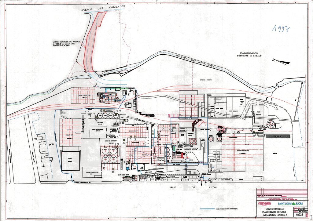 Raffinerie de sucre de Marseille dite société franco-belge (Zangroniz), puis Raffinerie de Saint-Louis - Emsens et Cie, puis Société Anonyme de la Raffinerie Saint-Louis puis Société Nouvelle des Raffineries de sucre de Saint-Louis, puis Société des Raffineries de Sucre de Saint-Louis, puis Générale sucrière (société des sucreries et raffineries Bouchon et Pajot, compagnie Nouvelle de sucreries réunies, Raffinerie Saint-Louis puis Saint-Louis Sucre puis Südzucker
