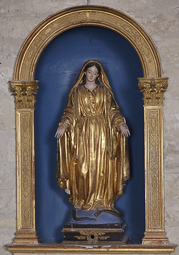 Statue-reliquaire (petite nature), niche : Immaculée Conception