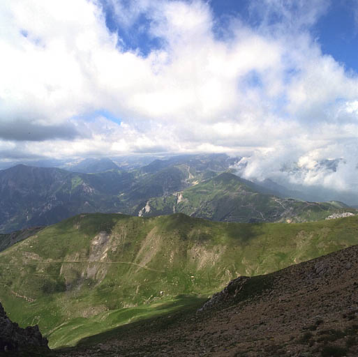 Cime de Framosa, sa batterie, vue générale (Tabourde, vue depuis la route de Pépin).