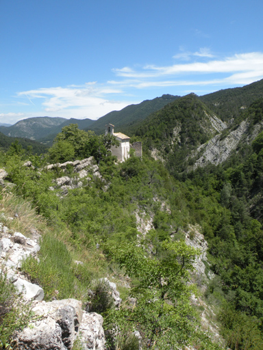 Village de Montblanc. Vue de situation prise de l'ouest.