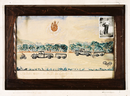 ex-voto, tableau : Cycliste renversé par un camion automobile, Marco Rognone