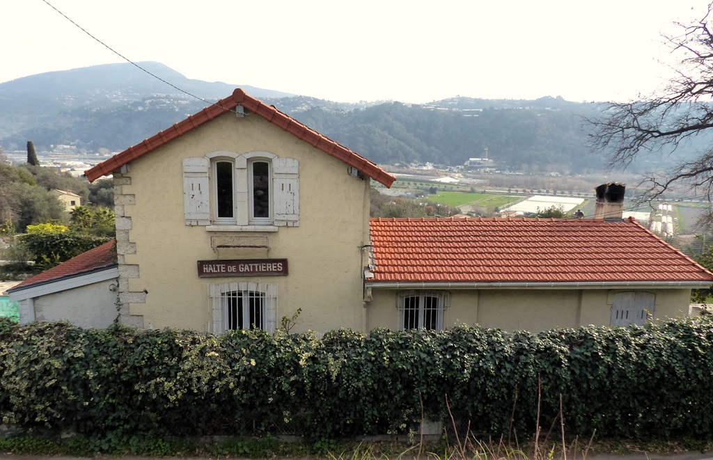 Ancienne halte ferroviaire de Gattières (2025 C 3050). 