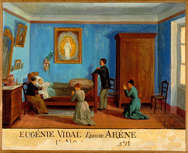 tableau, ex-voto : Demande de guérison de Eugénie Vidal