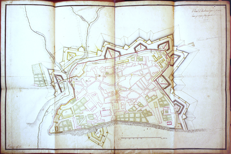 Plan d'Embrun pour servir au projet de 1700. [Plan d'Embrun pour le troisième projet Vauban], 1700.
