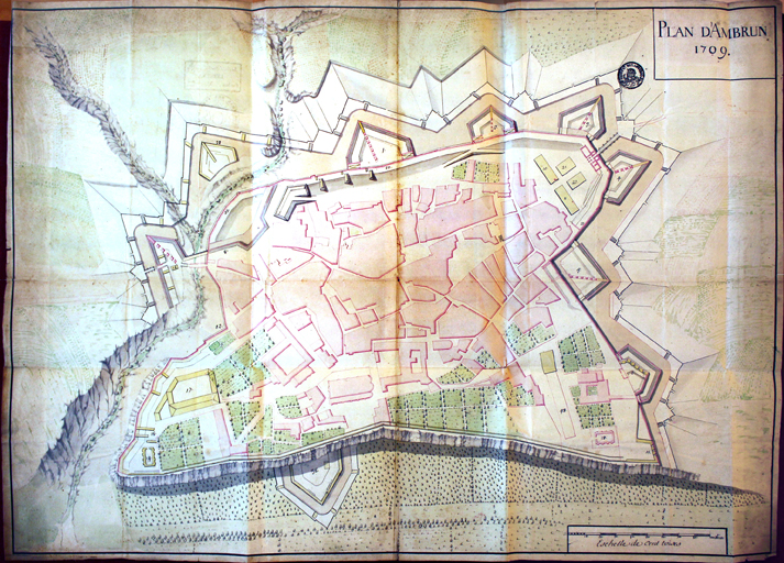 Plan d'Ambrun. 1709.