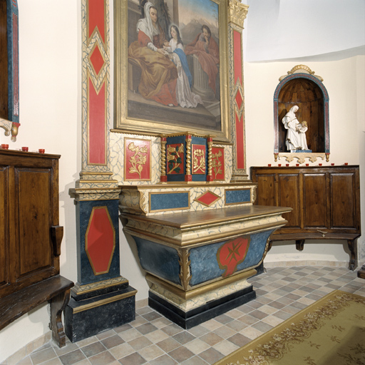 ensemble de l'autel et retable du maître-autel (autel, gradin d'autel, tabernacle, prédelle, retable)