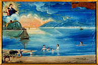 tableau, ex-voto : Bain de mer