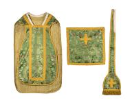 Chasuble, étole et voile de calice (ornement vert N° 1)