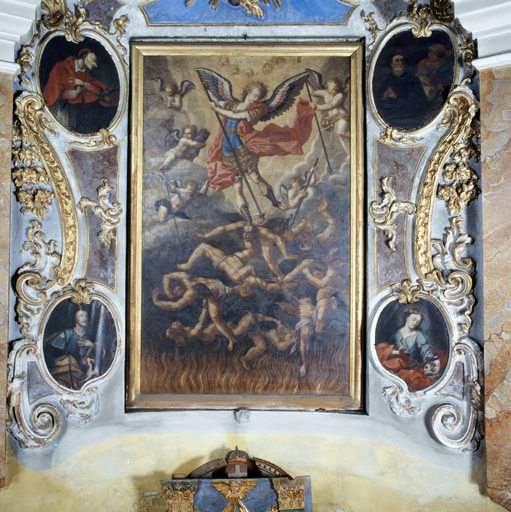 tableau : Saint Michel précipitant les anges déchus en enfer