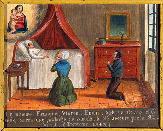 tableau, ex-voto : Demande de guérison de François-Vincent Emeric