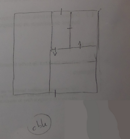 Plan schématique de l'étage de comble.