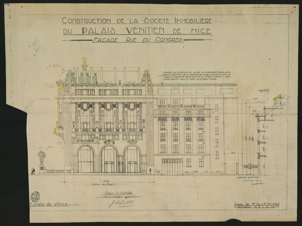 casino dit Palais de la Méditerranée, actuellement casino et hôtel de voyageurs dits Palais de la Méditerranée