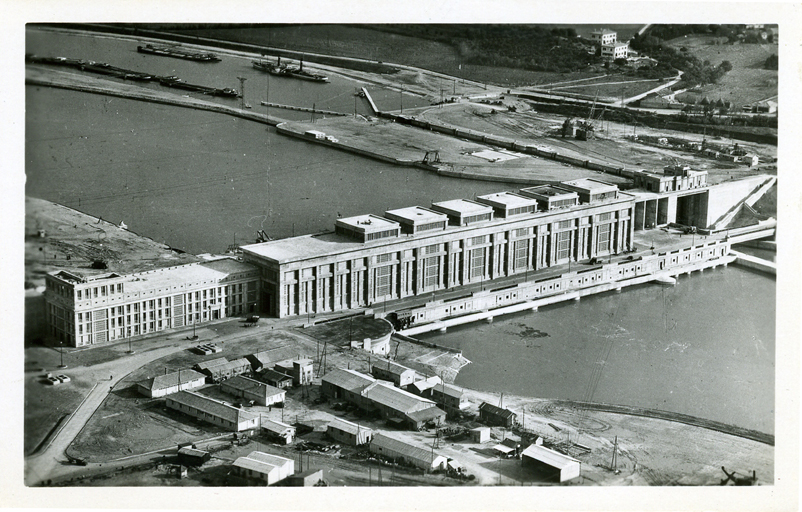 usine-barrage André-Blondel, écluse saint-Pierre de Bollène, pont routier