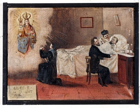 ex-voto, tableau : Demande de guérison d'un homme (N° 2)