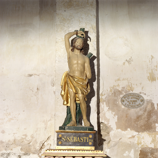 statue (petite nature) : Saint Sébastien