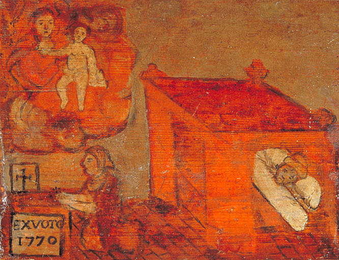 tableau, ex-voto : Demande de guérison d'un homme (N° 7)