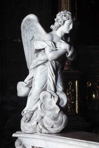 ensemble de 2 statues : Anges adorateurs