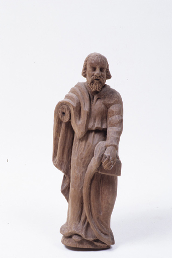 ensemble de 5 statuettes : Christ (?), Sainte Cécile, Saint Sébastien, Saint Paul (?), Saint Jean l'Evangéliste (?)