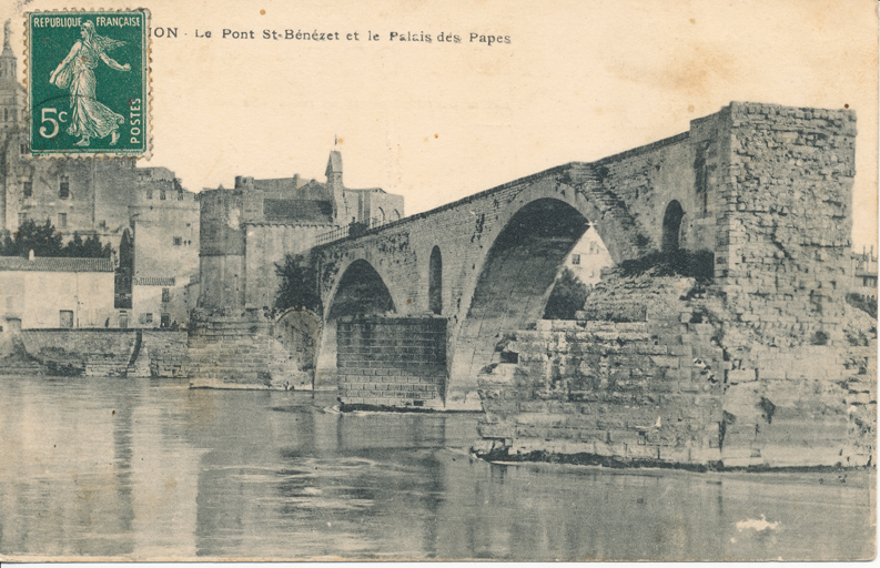 pont Saint-Bénezet ou pont d'Avignon, ses chapelles Saint-Bénezet et Saint-Nicolas et ses tours d'entrée dites Châtelet et tour Philippe-le-Bel