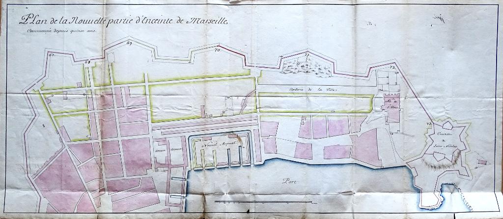 [Plan de la nouvelle partie d'enceinte de Marseille],1700. 