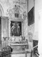 ensemble de l'autel de saint Elzéard et sainte Delphine : autel, gradins d'autel (2), tabernacle et retable