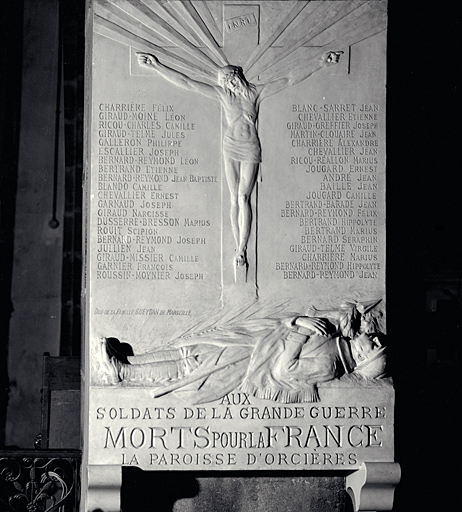 tableau commémoratif des morts de la guerre de 1914-1918