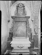 Ensemble de l'autel secondaire de saint Charles Borromée : autel, gradin et retable