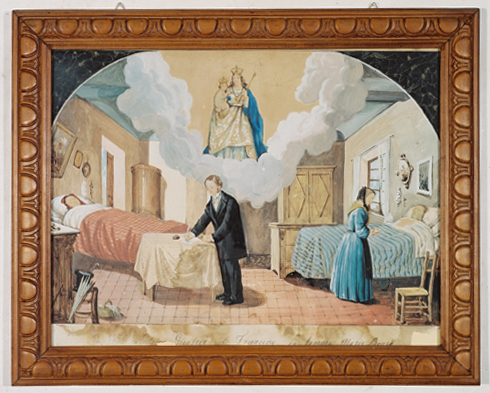 ex-voto, tableau : Demande de guérison d'un couple, Gioufred