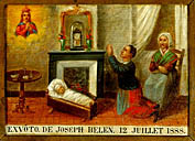 tableau, ex-voto : Demande de guérison d'un bébé (N° 5)