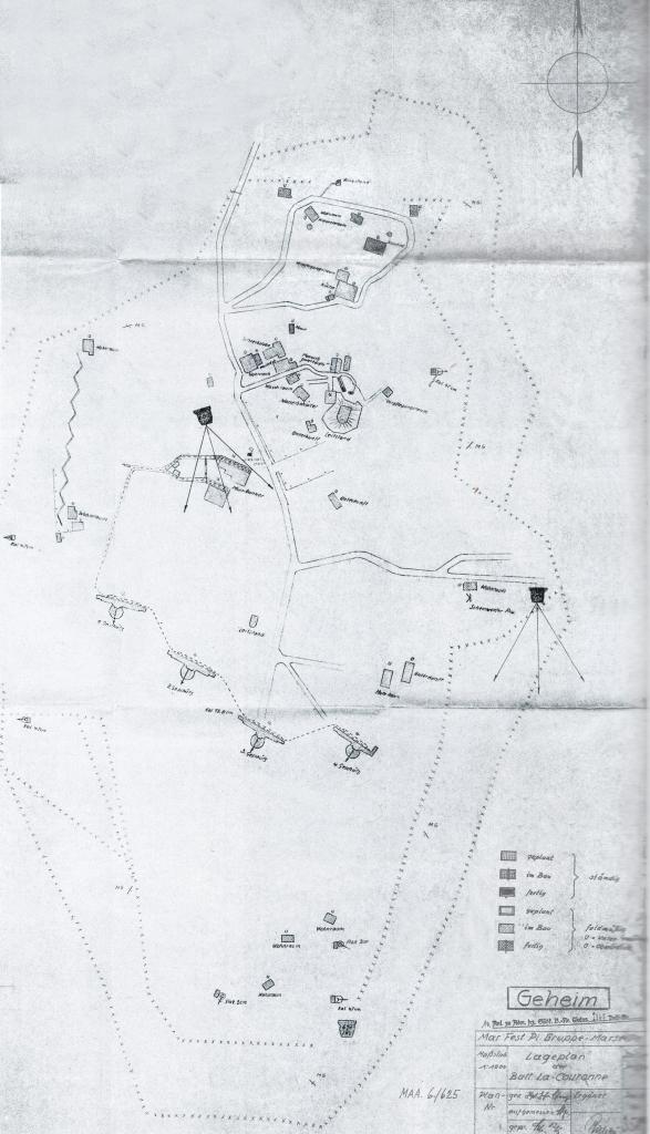 [Plan général de réaménagement de la batterie de La Couronne],1944.