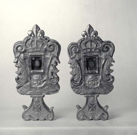 ensemble de 2 reliquaires-monstrances (N° 2) : reliquaires-monstrances de saint Antoine et de saint Sébastien